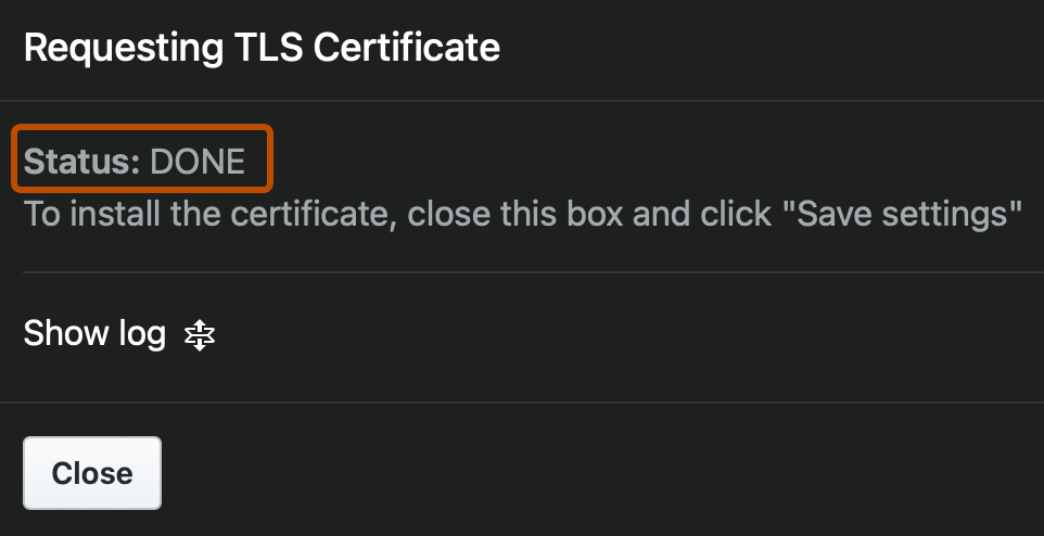 Let's Encrypt status